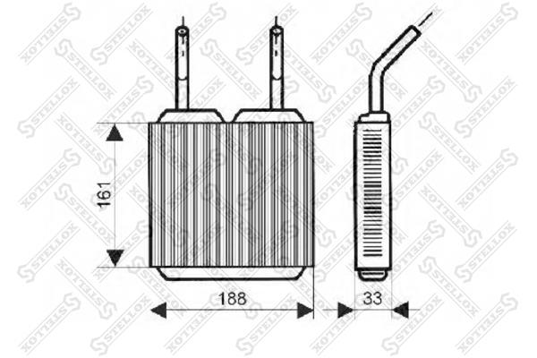 1035045SX Stellox Heat exchanger, interior heating