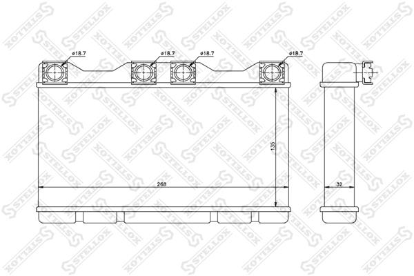 1035068SX Stellox Heat exchanger, interior heating
