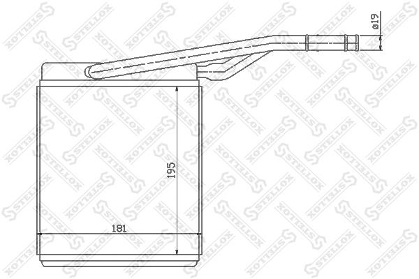1035069SX Stellox Heat exchanger, interior heating