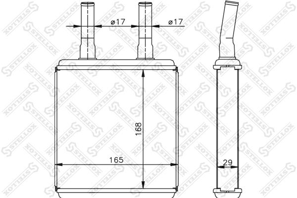 1035072SX Stellox Heat exchanger, interior heating