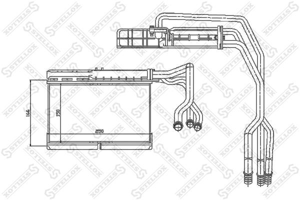1035073SX Stellox Heat exchanger, interior heating