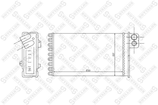 1035092SX Stellox Heat exchanger, interior heating