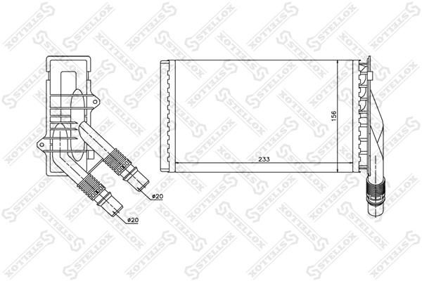 1035107SX Stellox Heat exchanger, interior heating