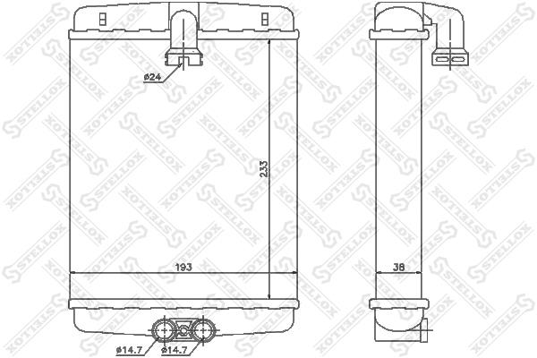 Heater Core Chrysler Crossfire: 1035120SX Stellox Heat exchanger, interior heating