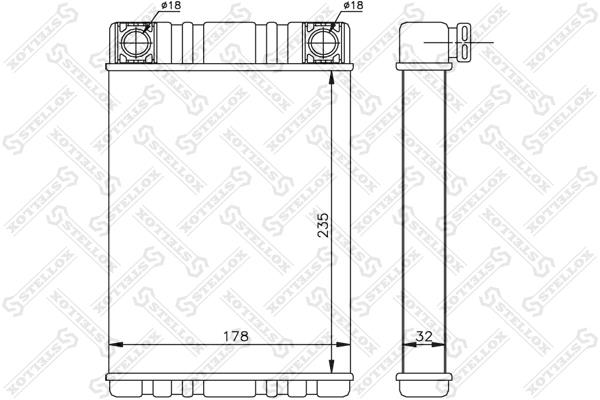 Heater Core Mercedes C-Class: 1035144SX Stellox Heat exchanger, interior heating
