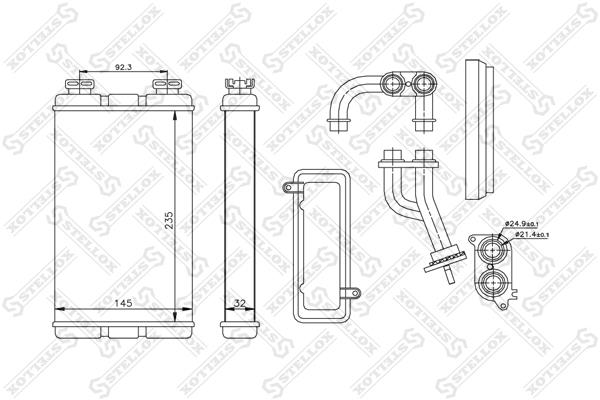 Stellox 10-35154-SX Heat exchanger, interior heating 1035154SX