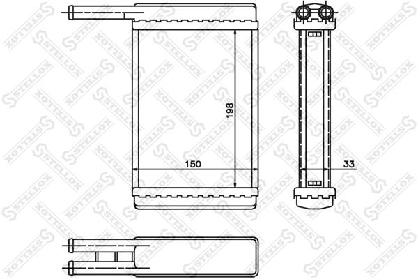 1035168SX Stellox Heat exchanger, interior heating