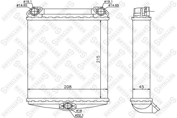 1035170SX Stellox Heat exchanger, interior heating
