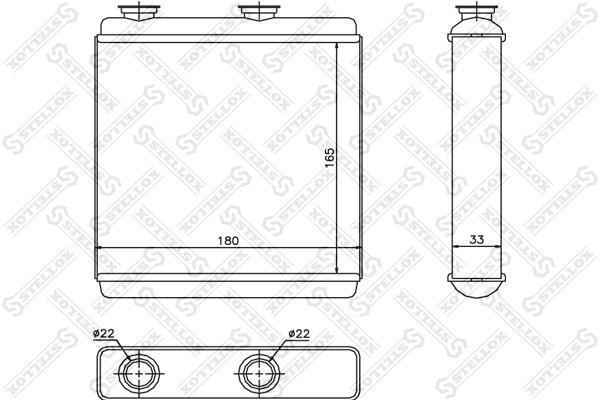 1035174SX Stellox Heat exchanger, interior heating