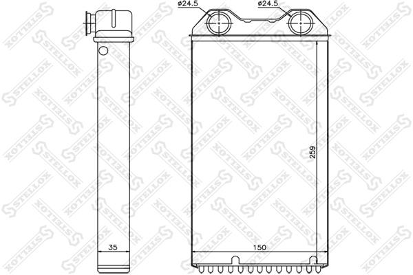 Heat exchanger interior heating Opel Vivaro: 1035229SX Stellox Heat exchanger, interior heating