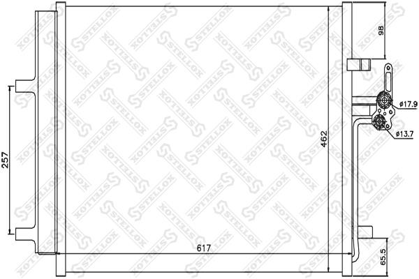 Aircon condenser Ford S-Max: 1045562SX Stellox AC Condenser