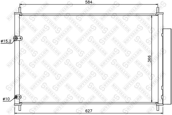Air con condenser Toyota Matrix: 1045568SX Stellox AC Condenser