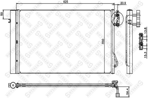 Air con condenser BMW X1: 1045575SX Stellox AC Condenser