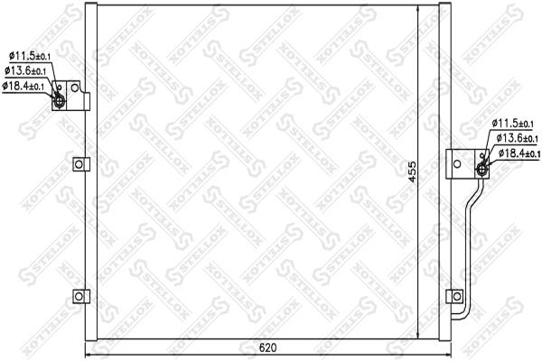 Air conditioner condenser Ssangyong: 1045578SX Stellox AC Condenser