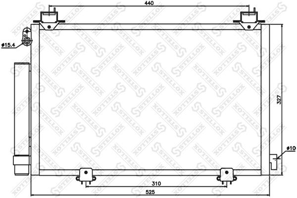 Aircon condenser Toyota Yaris: 1045597SX Stellox AC Condenser