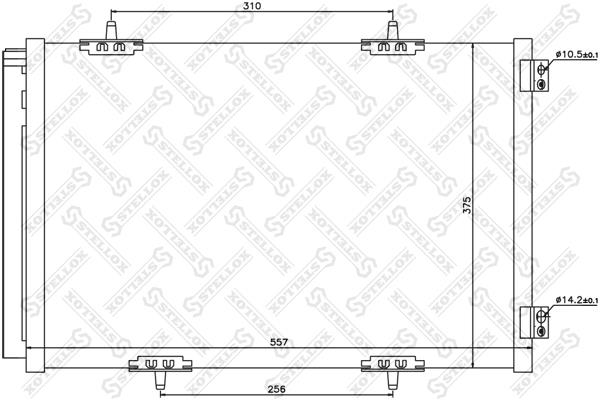 Air conditioner condenser DS DS 3: 1045632SX Stellox AC Condenser
