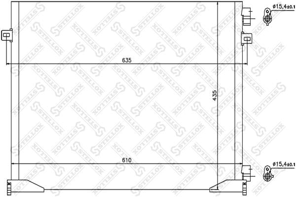 Air con condenser Renault Trafic: 1045635SX Stellox AC Condenser
