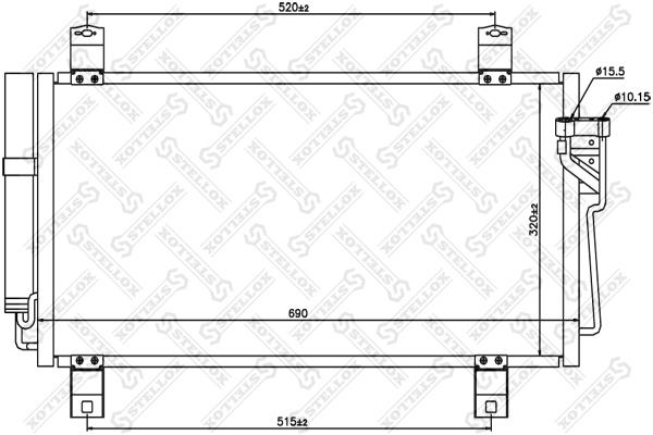 Air con condenser Mazda 6: 1045642SX Stellox AC Condenser