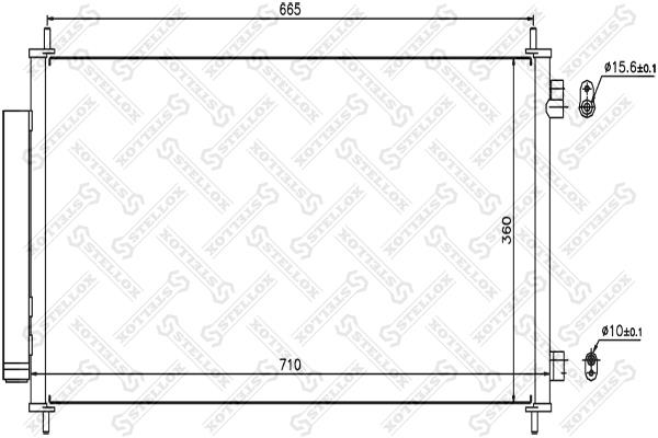 Air conditioner condenser Honda: 1045646SX Stellox AC Condenser
