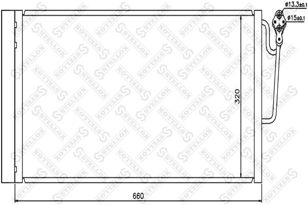 Air con condenser Mini Mini Paceman: 1045649SX Stellox AC Condenser