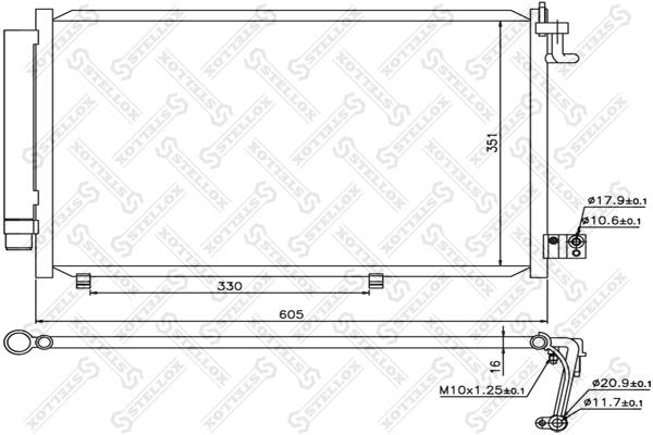 Air con condenser Ford Fiesta: 1045697SX Stellox AC Condenser