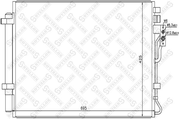 Air con condenser KIA Sorento (Kia Sorento): 1045707SX Stellox AC Condenser