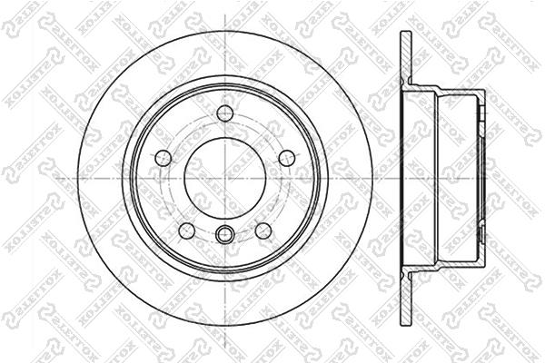 Stellox 6020-1538-SX Rear brake disc, non-ventilated 60201538SX