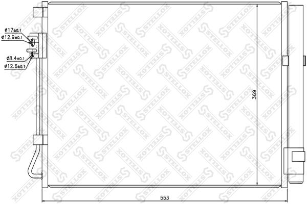 Air conditioner condenser Hyundai Verna: 1045714SX Stellox AC Condenser