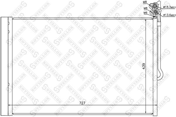 Air conditioner condenser Porsche Cayenne: 1045736SX Stellox AC Condenser