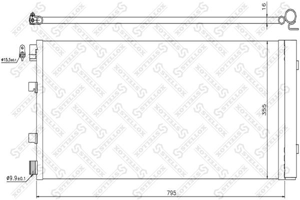 Air con condenser Renault Master: 1045737SX Stellox AC Condenser
