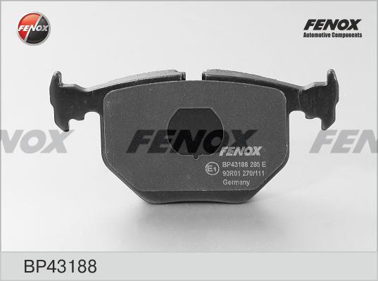Fenox BP43188 Brake Pad Set, disc brake BP43188