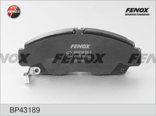 Fenox BP43189 Brake Pad Set, disc brake BP43189