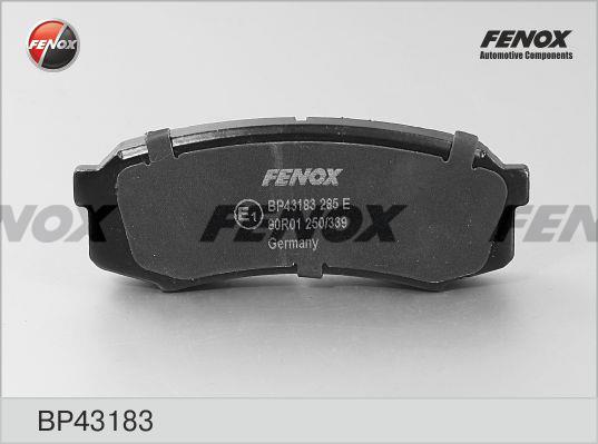 Fenox BP43183 Brake Pad Set, disc brake BP43183