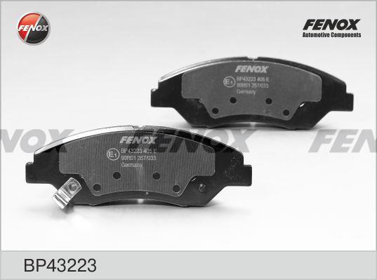 Fenox BP43223 Brake Pad Set, disc brake BP43223