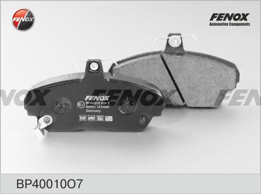 Fenox BP40010O7 Brake Pad Set, disc brake BP40010O7