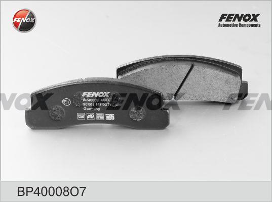 Fenox BP40008O7 Brake Pad Set, disc brake BP40008O7