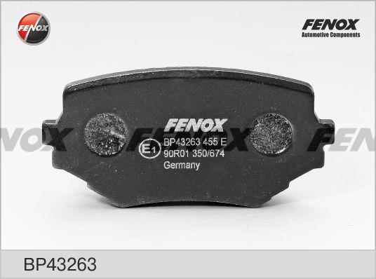 Fenox BP43263 Brake Pad Set, disc brake BP43263
