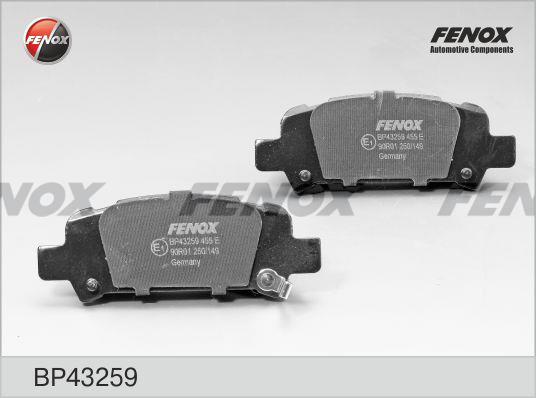Fenox BP43259 Brake Pad Set, disc brake BP43259
