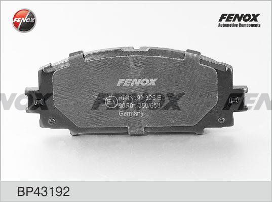 Fenox BP43192 Brake Pad Set, disc brake BP43192