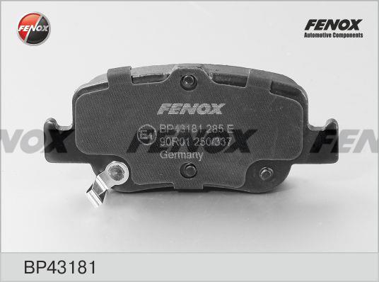Fenox BP43181 Brake Pad Set, disc brake BP43181
