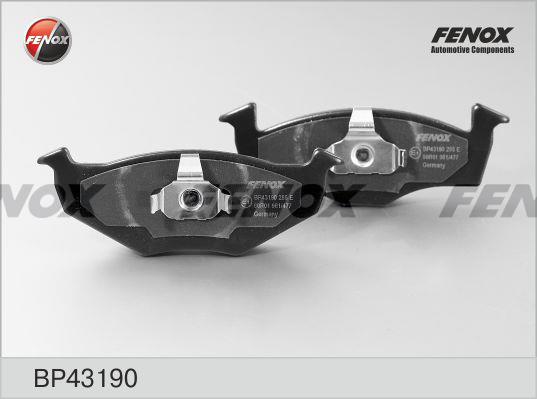 Fenox BP43190 Brake Pad Set, disc brake BP43190