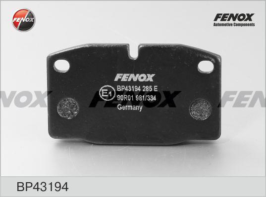 Fenox BP43194 Brake Pad Set, disc brake BP43194