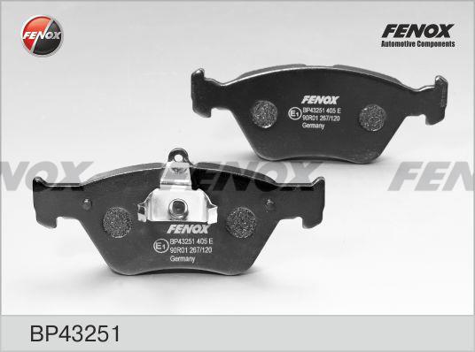 Fenox BP43251 Brake Pad Set, disc brake BP43251