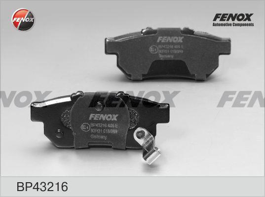 Fenox BP43216 Brake Pad Set, disc brake BP43216