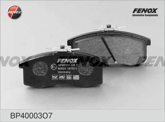 Fenox BP40003O7 Brake Pad Set, disc brake BP40003O7