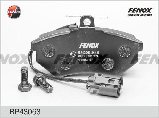 Fenox BP43063 Brake Pad Set, disc brake BP43063