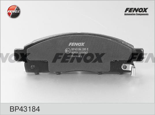 Fenox BP43184 Brake Pad Set, disc brake BP43184
