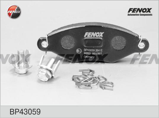 Fenox BP43059 Brake Pad Set, disc brake BP43059