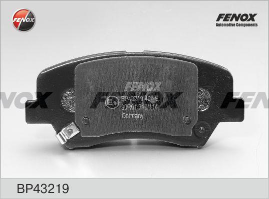 Fenox BP43219 Brake Pad Set, disc brake BP43219