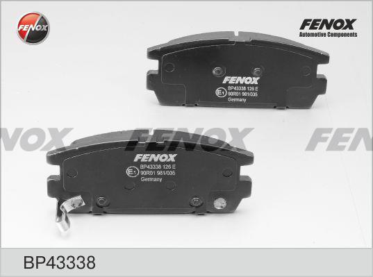 Fenox BP43338 Brake Pad Set, disc brake BP43338